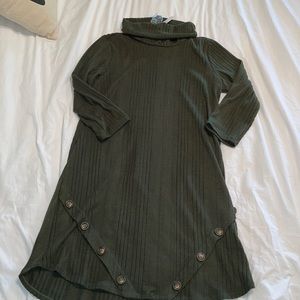 NWT Charming Charlie Olive  Sweater Dress Large